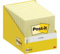 Post-it Z-Notes, 100 Sheets, 76 mm x 76 mm, Yellow