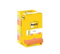 Post-it Z-Notes Assorted Neon Colours, Pack of 12 Pads, 100 Sheets per Pad, 76 mm x 76 mm - Self-stick Notes For Note Taking, To Do Lists & Reminders