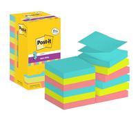 Post-it Cosmic Colours Super Sticky Z-Notes Square 76 x 76 mm Plain Assorted R330-SSCOS-P8+4 90 Sheets Value Pack 8 + 4 Free
