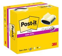 Post-it Z Note PRO Disp+1 Pad 76x76 YW - Sticky Notes - Super Sticky Notes
