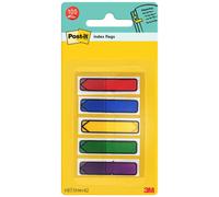 Post-it Index Flags Assorted Plain Special format 5 Packs of 20 Strips