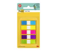 Post-itÃƒâ€šÃ‚Â® Index Flags Small Assorted Neon Colours 11.9 mm x 43.2 mm 100 Flags/Dispenser 1 Dispenser/Pack