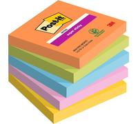 Post-itÃ‚Â® Super Sticky Notes Boost Colour Collection 76 mm x 76 mm 90 Sheets/Pad 5 Pads/Pack 100% PEFC SGSCH-PEFC-COC-110078