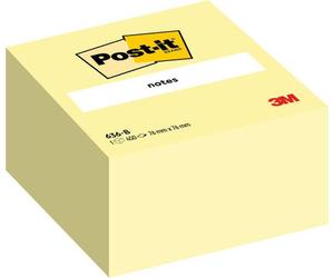 Post-itÂ® Notes Cube 636-B Canary Yellow 76 mm x 76 mm 450 Sheets/Pad 1 Pad/Pack 100% PEFC SGSCH-PEFC-COC-110078