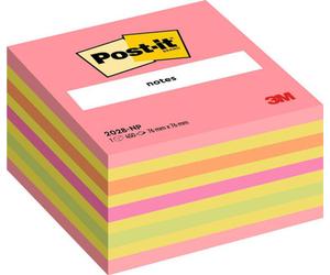 Post-itÃƒâ€šÃ‚Â® Notes Cube Assorted Colours 76 mm x 76 mm 450 Sheets/Pad 1 Pad/Pack 100% PEFC SGSCH-PEFC-COC-110078