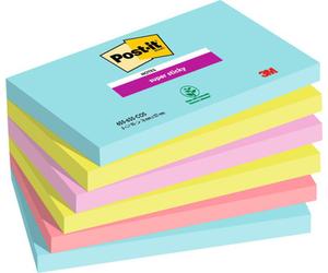 Post-itÃƒâ€šÃ‚Â® Super Sticky Notes Cosmic Colour Collection 76 mm x 127 mm 90 Sheets/Pad 6 Pads/Pack 100% PEFC SGSCH-PEFC-COC-110078