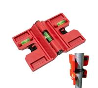 Post Level, Magnetic Adjustable Portable Leveler, Foldable Tool with Elastic Loop & 3 Vials, Hands-Free Leveling for Pipe, Post, Beam, Building & Construction Projects