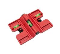 Post Level - Magnetic Post Level - Cross Check Bubble Levels | Carbon Steel + ABS Foldable Horizontal Ruler with Strong Magnets for Precise Pipe & Posts Alignment in Carpentry, Plumbing & Construction