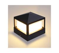 Post Light Lamp Pillar Gate Lamp Outdoor Light Column Lamp Villa Ip65 Waterproof Aluminum Garden Landscape Lawn Gate Fence Entrance Light, Warm White