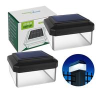 Post Light Post Cap Lamp LED Light Solar Outdoor Garden Light 2 pcs