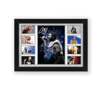 Post Malone Autograph Poster Print - Limited Edition Collage Of The Music Legend - Signed Collector Merchandise For Fans And Rap Music Lovers (Unframed, A4 (30x20cm))