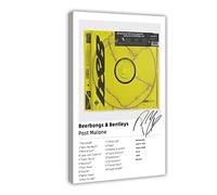 Post Malone Beerbongs & Bentleys Album Cover Canvas Poster Bedroom Decor Sports Landscape Office Room Decor Gift Frame-style 12x18inch(30x45cm)