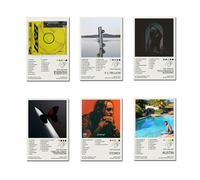 Post Malone Poster Album Cover Limited Edition Posters (Set of 6) Unframed 8in x 12in(20x30cm) Canvas Poster Bedroom Decor Landscape Office Room Decor Gift