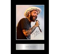 Post Malone Pre Printed Signature Signed Mounted Photo Display #1 Printed Autograph Picture 10x8 Inch Mount