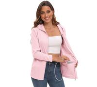 Post Mastectomy Shirts with Drain Pockets Breast Mastectomy Recovery Must Haves Soft Long Sleeve Zip Up Shirts Clothing, Pink, XXL
