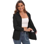 Post Mastectomy Shirts with Drain Pockets Breast Mastectomy Recovery Must Haves Soft Long Sleeve Zip Up Shirts Clothing, Black, XXL