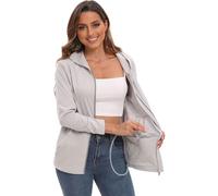 Post Mastectomy Shirts with Drain Pockets Breast Mastectomy Recovery Must Haves Soft Long Sleeve Zip Up Shirts Clothing, Grey, Medium
