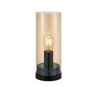 Post Medium Glass Table Lamp - Amber