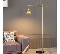 Post-Modern Creative Floor Lamp with d Elegant Standing Light, Foot Switch Vertical Lamp, Iron Baking Paint Table Lamp, Electroplating Polished Tall Lamps for Living Room, Bedroom, Study Room
