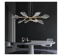 Post-Modern Leaf Pendant Chandelier Above Dining Table Luxury Living Room French Resin Leaf Ceiling Pendant Lamp Kitchen Bedroom,Hanging Light(Changeable,L150CM)