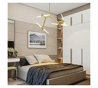 Post-Modern Nordic Pendant Light Herringbone Contemporary Chandelier Living Room Dining Room Dimmable G9 Bulb Hanging Lamps LED Modern LED Chandelier (Coldwhiteblacknotdim 8lights)