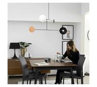 Post-Modern Retro Minimalist Chandelier for Office, Studio, Restaurant & Bedroom - 2-Light Art Deco Indoor Lighting (120x50cm)