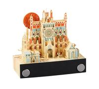 Post Notes | Castle Paper Carving Craft,Art Non-Sticky Post Notes, Charming Craft, Home Desktop Decoration Sculpture