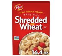 Post Original Shredded Wheat, Whole Grain, Non-GMO, Heart Healthy Breakfast Cereal, Box, 16.4 Ounce (Pack of 6)