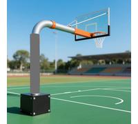 Post Padding Wrap Around Player Protection, 6ft Tall Outdoor Basketball Hoop Padded Pole Column Cover With Fix Fastener, For Playgrounds/Sports Court(Gray,Dia 6 1/2in)