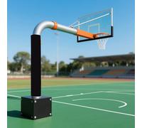 Post Padding Wrap Around Player Protection, 6ft Tall Outdoor Basketball Hoop Padded Pole Column Cover With Fix Fastener, For Playgrounds/Sports Court(Black,Dia 1 1/2in)