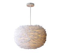 Post Pendant Lighting Feather Chandelier Adjustable Pendant Lighting Fixture E27 Ceiling Light Fixture for Hallway Kitchen Dining Room-White 50cm
