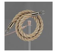 Post Rope, 1.5m/5ft Braided Hemp Rope Barriers, Crowd Control Barrier, 2/5/6/13ft Post Rope, Twisted Barrier Ropes with Black/Gold Hooks/with Silver Hooks/1.8m/6ft