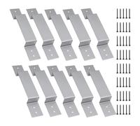 Post Security Brackets 10 Pack, Galvanized Steel Clips for 100mm 4x4 Concrete Or Wooden Posts, Heavy Duty Anti-Rattle Panel Fixings