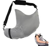 Post Shoulder Surgery Pillow, Rotator Cuff Support & Frozen Pack Pocket | Adjustable detachable strap, hand strap, side pockets, arm pain relief, for side sleeping, fits left & right arm