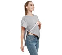 Post Shoulder Surgery Shirt, Women's Short Sleeve Shirt with Premium Snap, Chemo Clothing, Grey, XXL