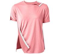 Post Shoulder Surgery Shirts for Men Women Unisex After Rotator Cuff Surgery Shirt Snap Access Recovery Hospital Shirt, Pink, Medium