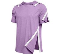Post Shoulder Surgery Shirts for Men Women Unisex After Rotator Cuff Surgery Shirt Snap Access Recovery Hospital Shirt, Purple, Medium
