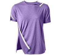 Post Shoulder Surgery Shirts for Men Women Unisex After Rotator Cuff Surgery Shirt Snap Access Recovery Hospital Shirt, Purple, Large