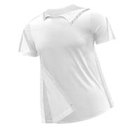 Post Shoulder Surgery Shirts Recovery Tear Away Short Sleeve Full Open Side Snap- Men's - Women's - Unisex Sizing, White, S
