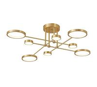 Post- Simple Molecular Lamp,Dining Room Bedroom Home Living Room Lamps,G9 American Style Full Copper Chandelier,Light Luxury Atmosphere Chandelier-Copper 4 head