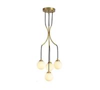Post- Simple Molecular Lamp,Dining Room Bedroom Home Living Room Lamps,G9 American Style Full Copper Chandelier,Light Luxury Atmosphere Chandelier-Copper 4 head