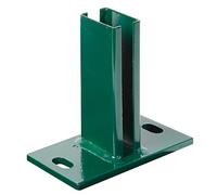Post Support for Attaching Fence Posts for Double-Wire Mesh Panels to Walls