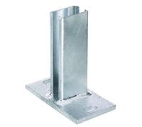 Post Support for Attaching Fence Posts for Double-Wire Mesh Panels to Walls