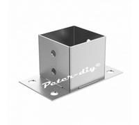 Post Support Holder Galvanised Bolt Down Square Pergola Fence Foot Base 101 X 101mm (4 X 4")