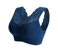 Post Surgery Bras Women,Womens Wireless Seamless Bra Full Coverage Sports Bralettes Padded Push-Up Bras Soft Breathable Support Solid Colour High Impact Comfortable Brassiere Big Bust Underwire Navy