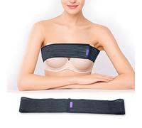 Post Surgery Breast Implant Stabilizer and Compression Band, Breast Augmentation and Reduction Strap, Chest Belt, Sports Bra Support Strap Bandage, One Size Fits All (Black)