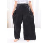 Post Surgery Care Pants, Widened Leg Design, Easy to Put On and Take Off Suitable for Patients with Leg Fractures Requiring Steel Frame Fixation(Black,XL)