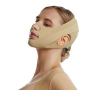 Post Surgery Compression Face Mask, Adjustable V Line Facial Lifting Chin Strap, for Face Lift, Chin Liposuction Recovery(XL)