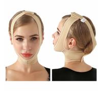 Post Surgery Facial Compression Head Wrap, Adjustable Chin Strap Face Lift Mask for Facial Lipo Recovery(XX-Large)