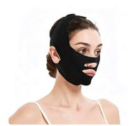 Post Surgery Facial Compression Mask, V Line Face Lifting Chin Strap, Double Chin Reducer & Jawline Sculpting Bandage(Black)